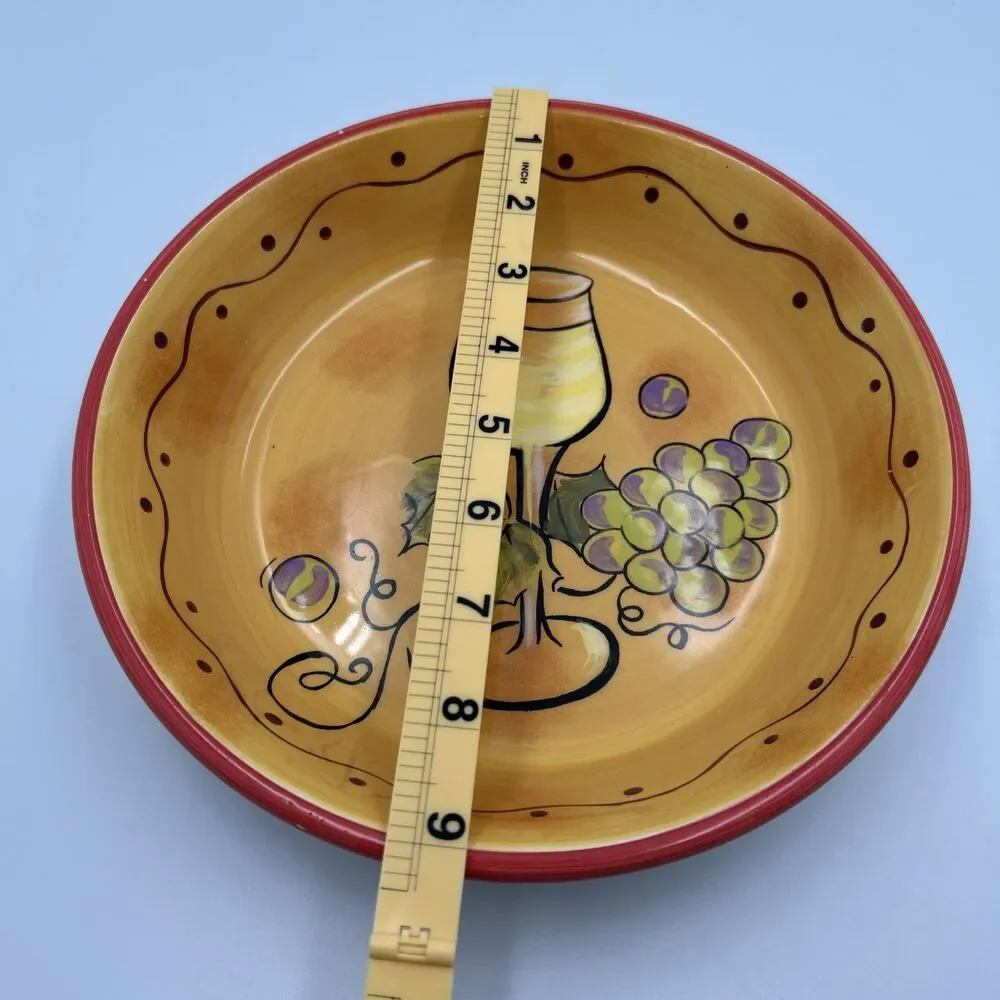 Certified International Cafe De Paris Pasta Bowl Wine Grapes -Discontinued